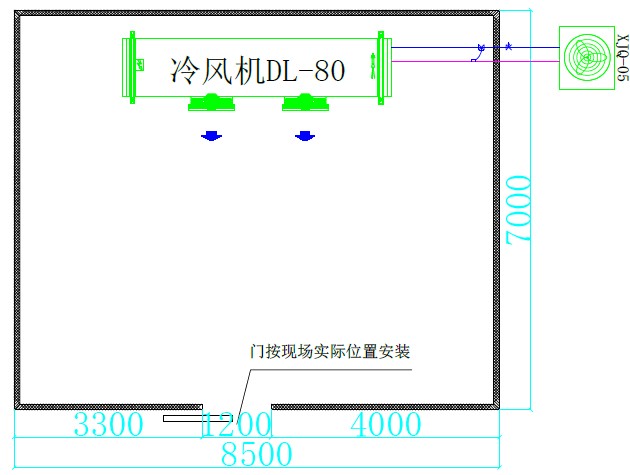 60平方15度恒溫倉庫圖紙