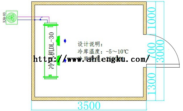 10.5平方豆制品儲(chǔ)藏冷庫(kù)平面圖.jpg